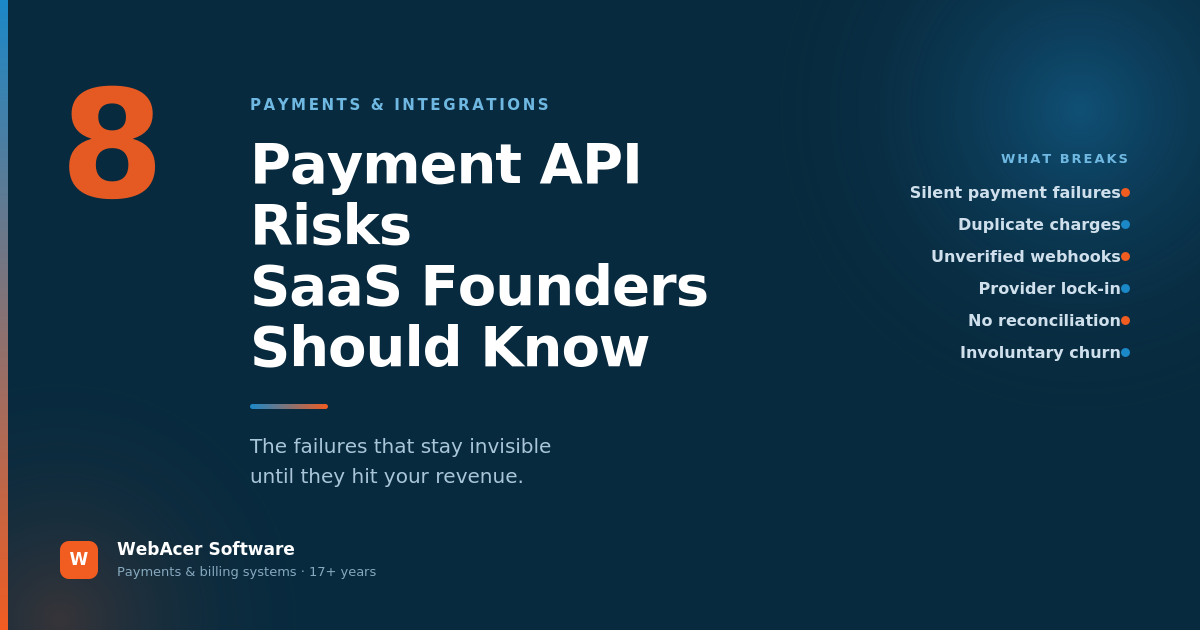 8 Payment API Risks SaaS Founders Should Know