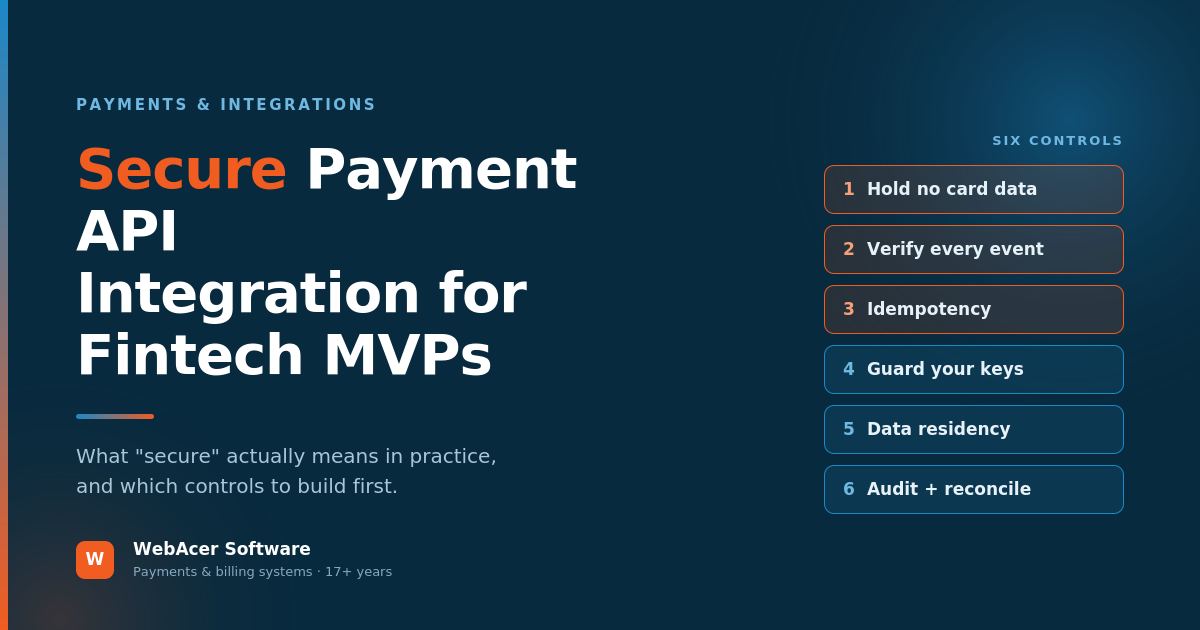 Secure Payment API Integration for Fintech MVPs